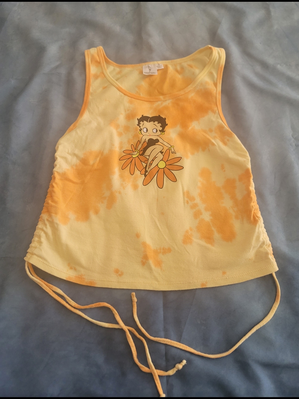 Yellow and Orange Betty Boop Tie-Dye Tank Top